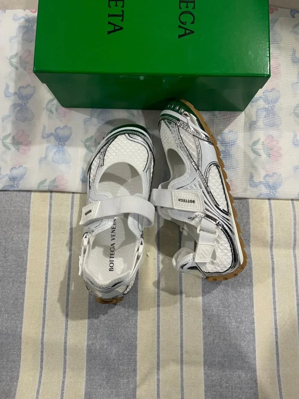 Bottega Veneta Orbit Flash Velcro Mary Jane Sneakers